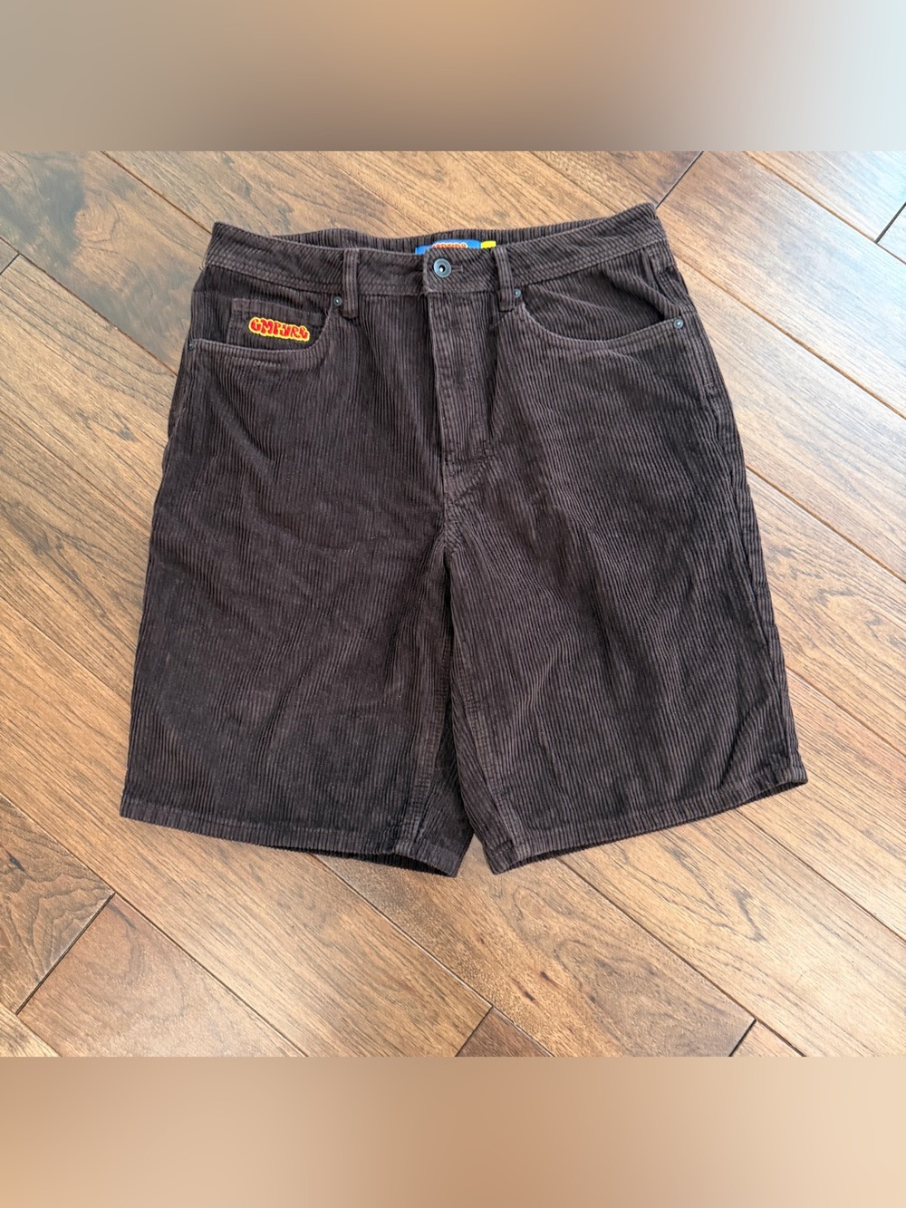 Empyre Dark Brown Corduroy Relax Baggy Skate Jorts Shorts Size 32 Men